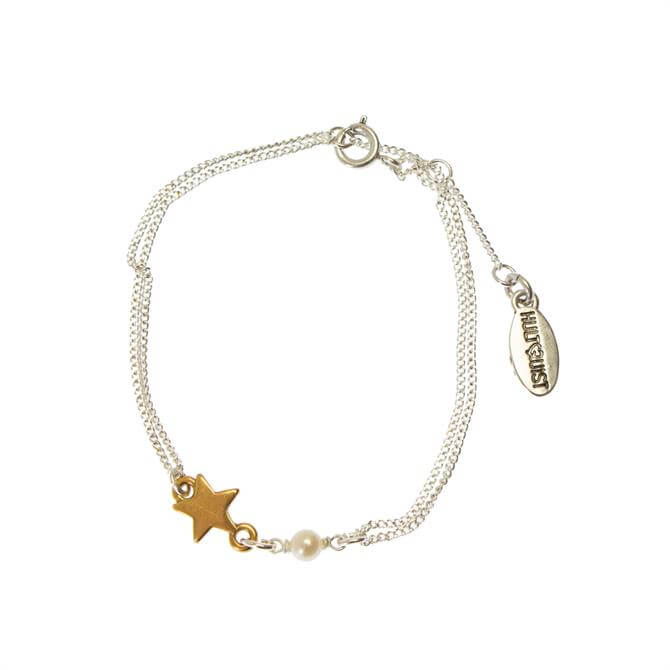 Hultquist Classic Gold Star & Silver Bracelet